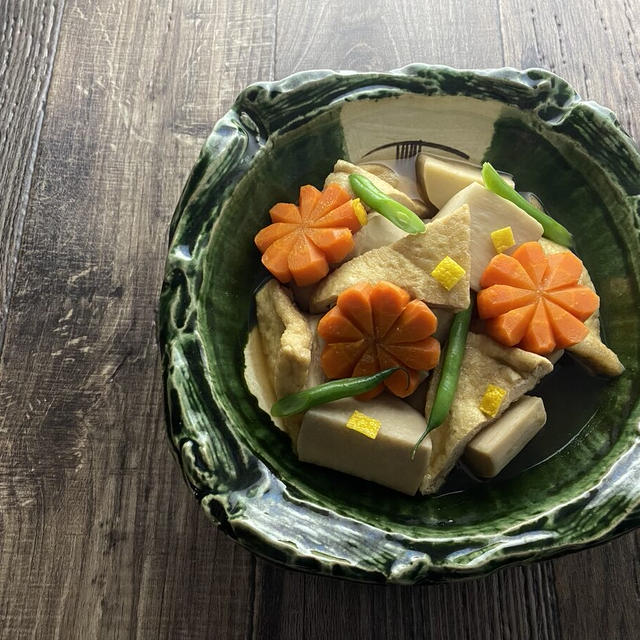 京芋と油揚げの煮物