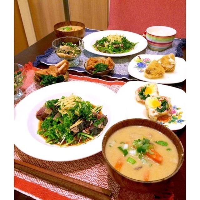 【日本酒におすすめ】鰹のたたき定食と身体の芯からあったまる粕汁のレシピ