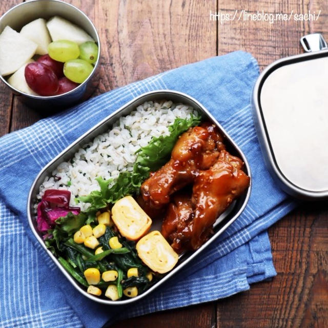 息子の✳︎鶏手羽の甘辛煮♡【#お弁当#鶏肉】