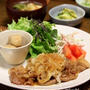 スライスオニオンたっぷり！豚肉の生姜焼き。ワンプレート晩ごはん。