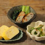 簡単で小さな副菜を2品（小松菜煮浸しと竹輪の酢の物）