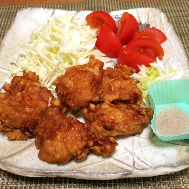 「あの店のあれ」　…　で晩ご飯　と　黒織部の角皿♪