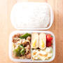 お弁当『冷蔵庫整理・鶏チャーシュウの残ったたれで豚炒め』
