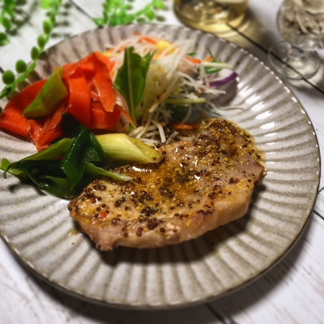 料理教室☆きまぐれランチ♪2018.2豚肉のマスタードソースソテー