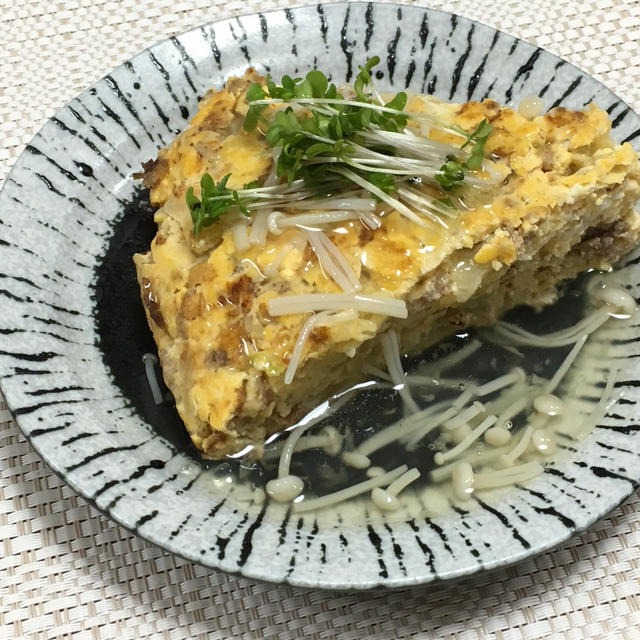 【ヤマキだし部】白菜の卵焼き　えのきあんかけ