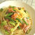 春キャベツとスナップえんどうのパスタ