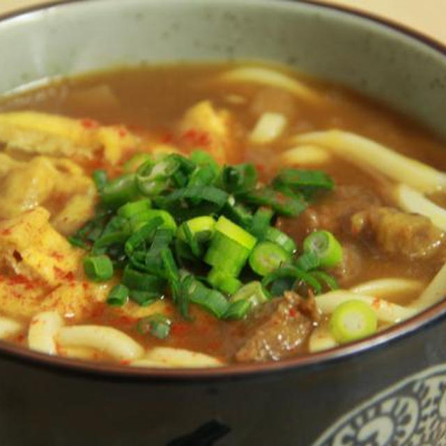 カレーリメイク　和風だしカレーうどん♪