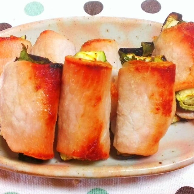 ＊なすと大葉の豚肉巻き＊
