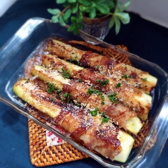 ズッキーニの肉巻きパン粉焼き[くらしのアンテナ]