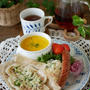 餅ピザのワンプレート