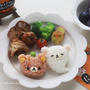 ジャックオーランタンのリラックマ＆おばけコリラックマのハロウィンプレート♡キャラごはん