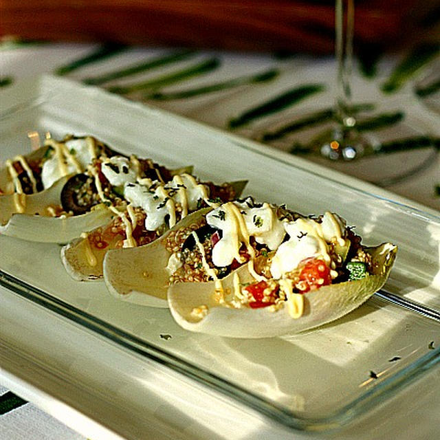 Endive Boat Quinoa Greek Salad