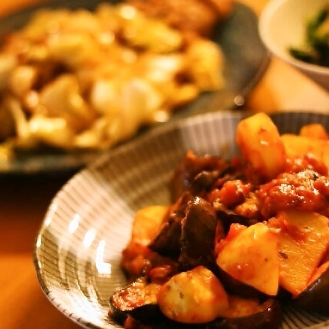 高野豆腐の洋風トマト煮込み