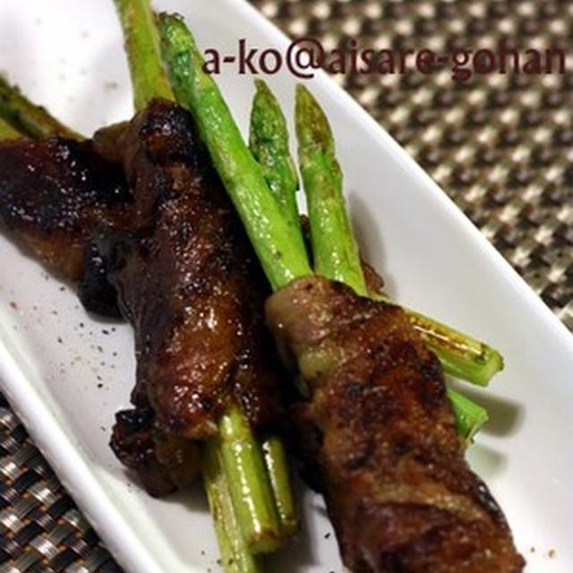 超簡単♪フライパン１つでOK「アスパラ肉巻き　＊ソース味」と“レシピ補足のお知らせ”と“嬉レポ３つ”