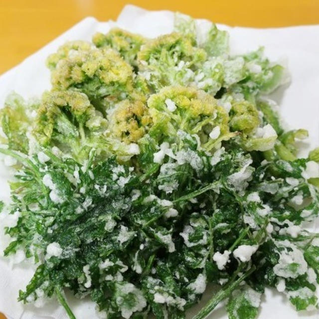 山菜葉物天ぷら～フキノトウとセリ～
