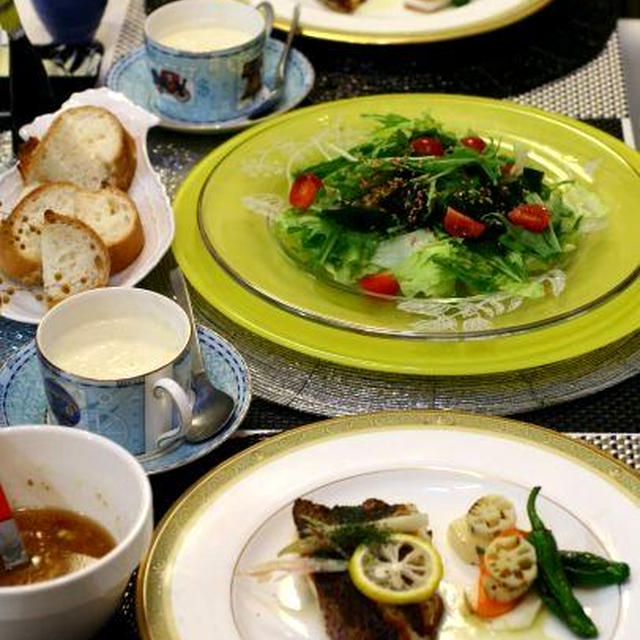 真鯛のムニエル　柚子バターソース＆ＭＥＮＵ