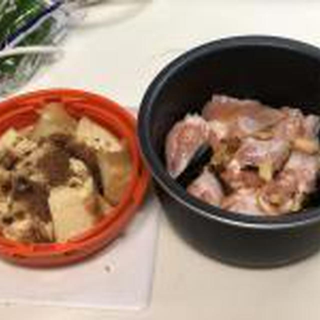 炊飯器で鶏手羽元煮物とパンプディング