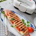 朝ごはんアンバサダー　鯛お好み焼き　と　モッツアレラ＆トマト＆ベーコンのパニーニ by 青山　金魚さん