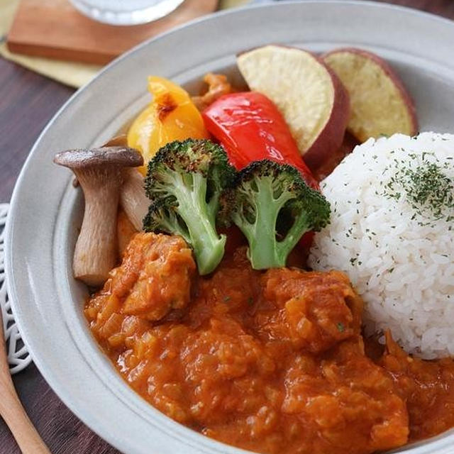 ほめられレシピ【焼き野菜スパイスカレー】＊スパイスブログ更新