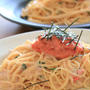 ダブル明太子のバター醤油パスタ