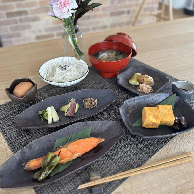久しぶりの家ごはん〜まごわやさしい朝定食