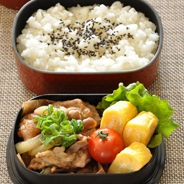 豚肉と新玉ねぎのジューシー炒め弁当《節約＊簡単》