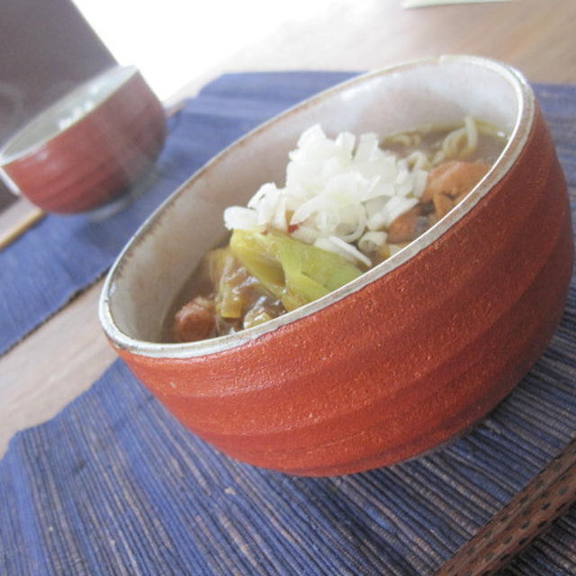 カレーうどんブランチとタコ焼き♪