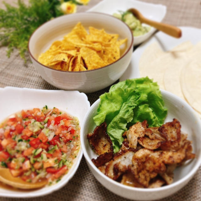 タコスの夕ご飯