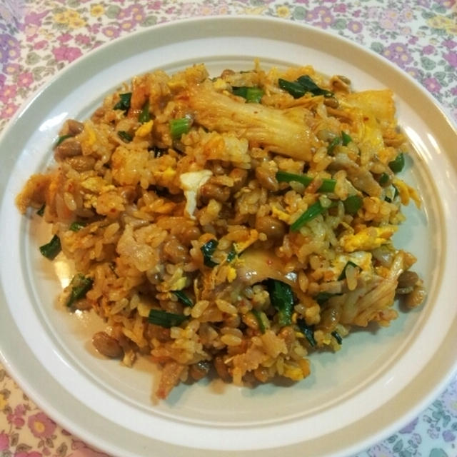 ランチ キムチ納豆チャーハン