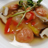 トマト🍅団子のスープ(レシピ)