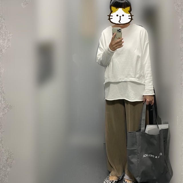 前丈が短すぎたカットソーを重ね着要員にしてみたらいい感じ♪