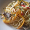 Spaghetti con sardine e peperoni 鰯とパプリカのスパゲティ