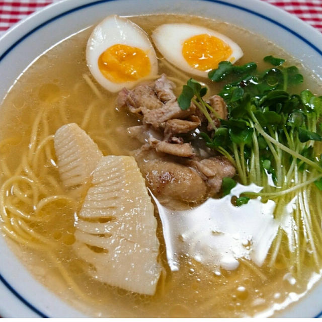 鶏塩ラーメン(ヤマキ基本のだし)