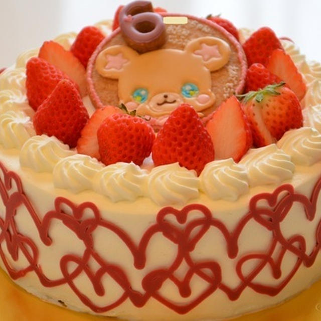 モフルンとハートのデコレーションケーキ By Chihiroさん レシピブログ 料理ブログのレシピ満載