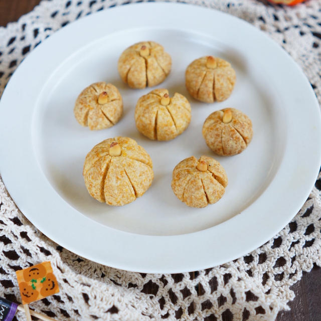 ハロウィン気分なころころかぼちゃクッキー