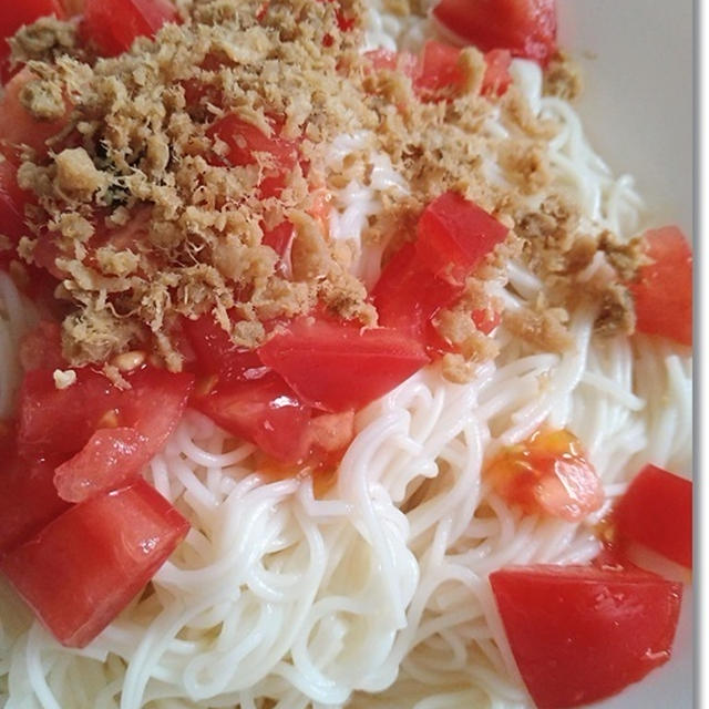 【ライフハック】素麺の袋は…めちゃ旨☆トマトとさばの大葉オイルそうめんとコロナ禍の習い事