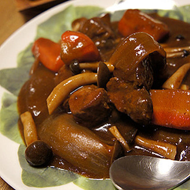 豚かたまり肉のワイン煮♪手抜き編