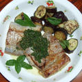太刀魚バジルソース＆豚と小松菜のマヨソース