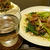 「辛子高菜の冷奴」「チンゲン菜と豚バラ肉の炒め」