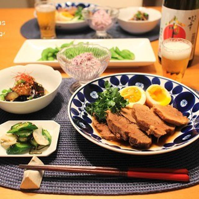 ストウブで『煮豚』の献立。