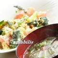 小松菜の玉子炒め定食
