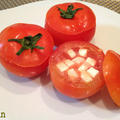 いわき愛菜トマトで作る「トマトジュレ」と「柚子胡椒が香る豚バラのネギロール」。