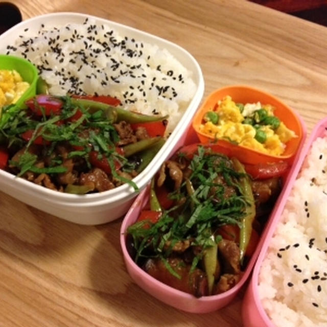 ★ピリ辛甘ナス豚炒め弁当！
