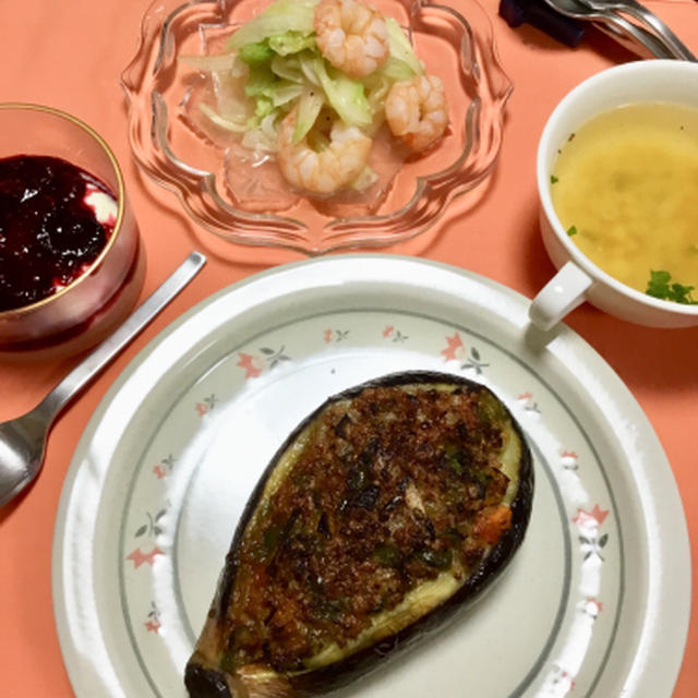 7月第3週の教室、スパイシーな肉を茄子といっしょに