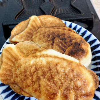 たい焼きパン！？？と晩ご飯(手羽先塩焼き)