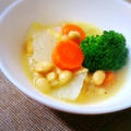 コラーゲンたっぷり大豆と大根、生姜スープ