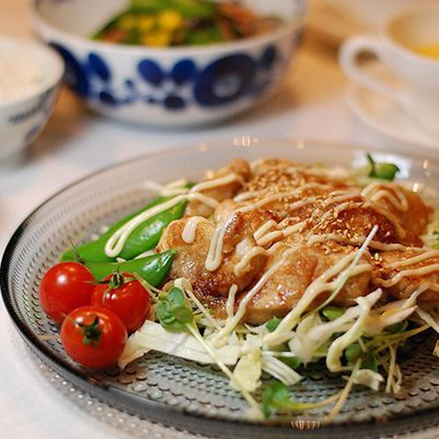 鶏胸の甘酢煮定食