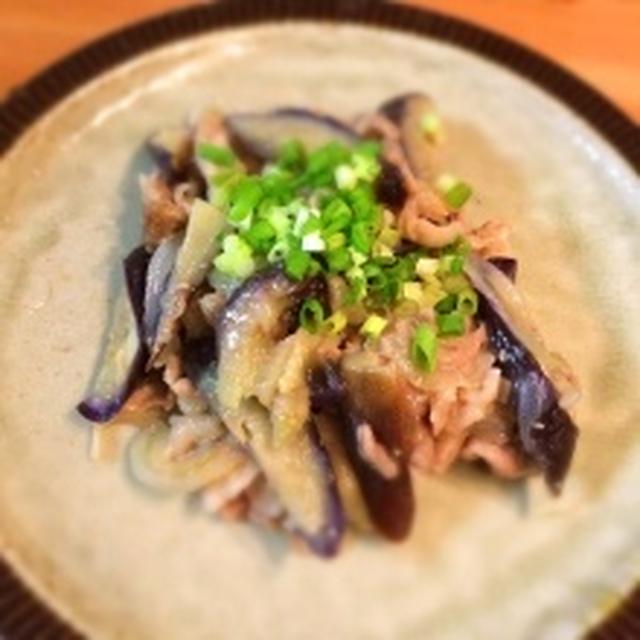 追いかつおつゆで簡単！豚と茄子のしょうが蒸し！