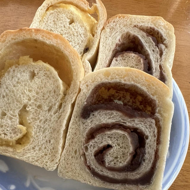 【レシピ】キューブ型で、ミニうずまきあん食パン!!