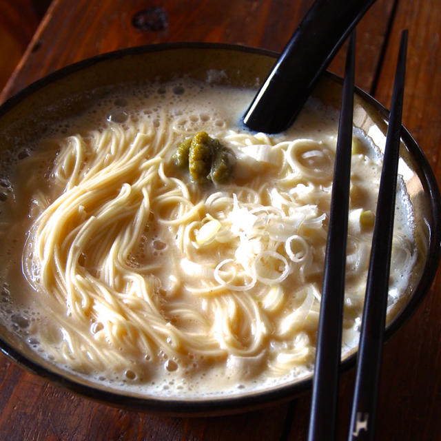 【今日の昼めし】さわやかーな柚子のかほりが、梅雨時期にピッタリかもしんない「柚子こしょう豆乳にゅうめん」